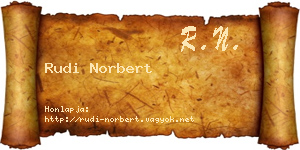 Rudi Norbert névjegykártya