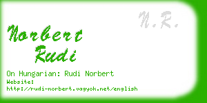 norbert rudi business card